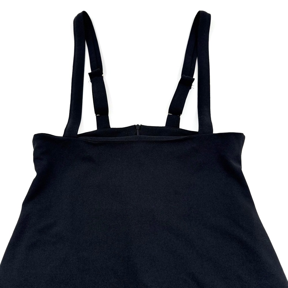 ModCloth Black Pinafore Overall Dress Adjustable Straps Size L - Picture 4 of 13